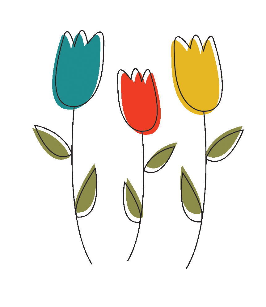 Three tulips